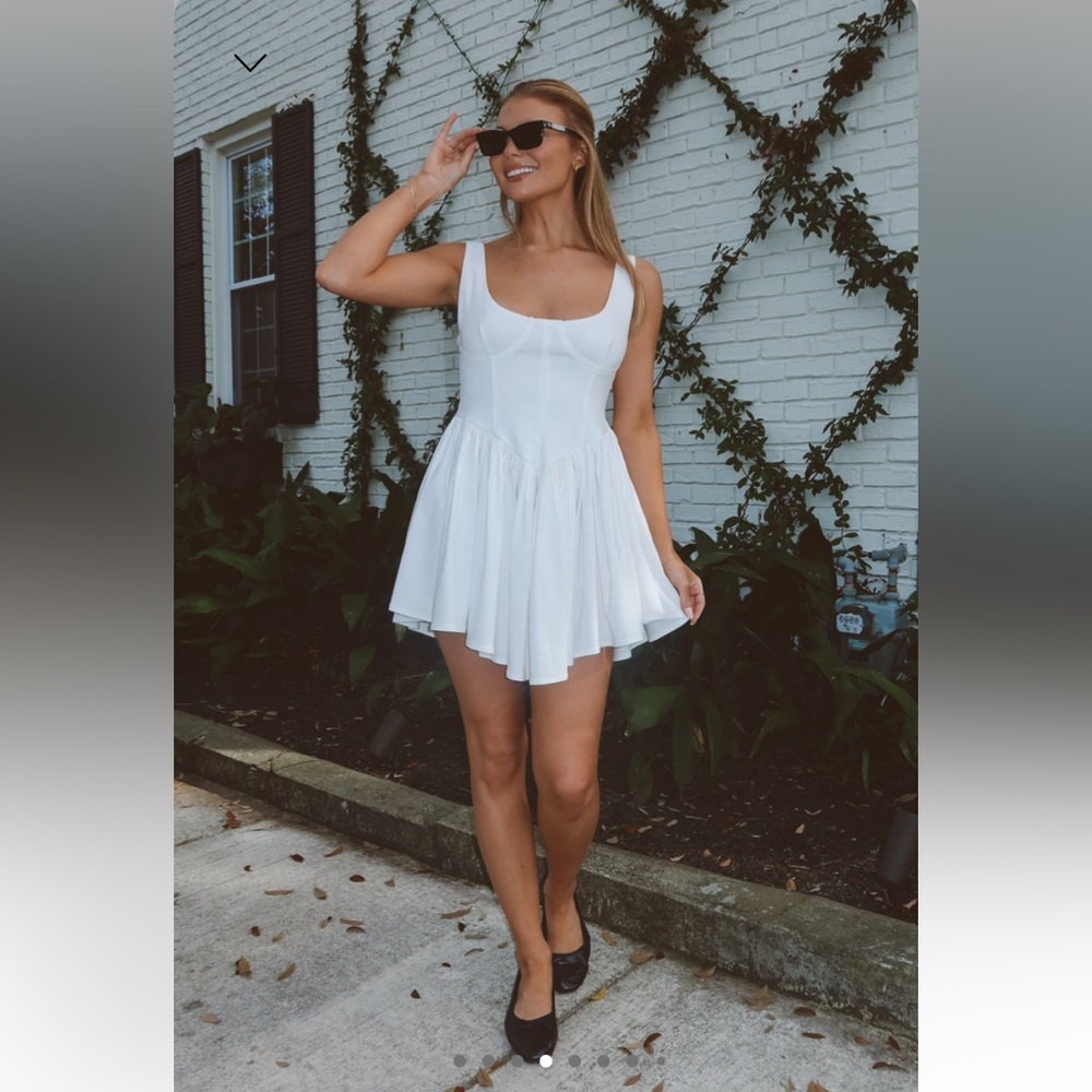 Mini white corset dress